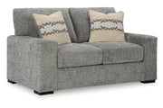 Dunmor Graphite Sofa, Loveseat, Oversized Chair and Ottoman - Gate FurnitureSectional