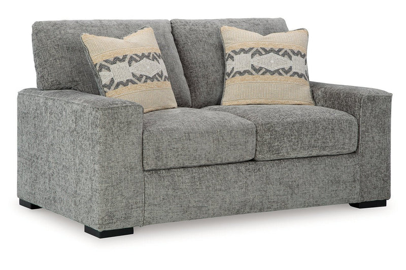 Dunmor Graphite Sofa, Loveseat, Oversized Chair and Ottoman - Gate FurnitureSectional