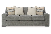Dunmor Graphite Sofa, Loveseat, Oversized Chair and Ottoman - Gate FurnitureSectional