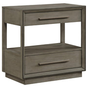 Durango 2-drawer Nightstand Bedside Table Taupe Oak - 223272