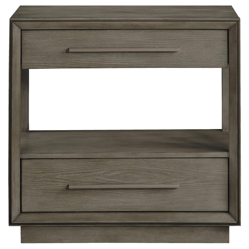 Durango 2-drawer Nightstand Bedside Table Taupe Oak - 223272