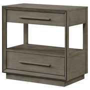 Durango 2-drawer Nightstand Bedside Table Taupe Oak - 223272