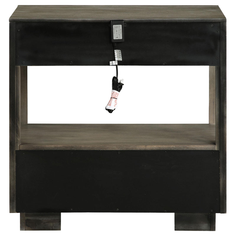 Durango 2-drawer Nightstand Bedside Table Taupe Oak - 223272