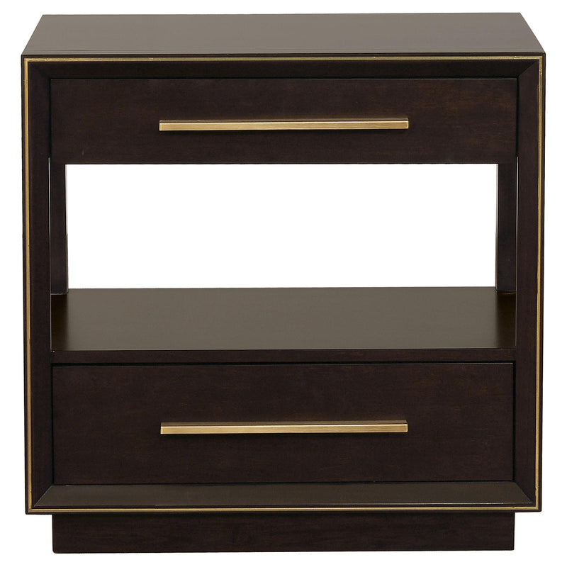 Durango 2-drawer Nightstand Smoked Peppercorn - 223262