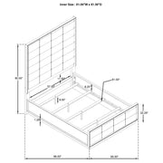 Durango 80-inch Queen Panel Bed Taupe Oak - 223271Q