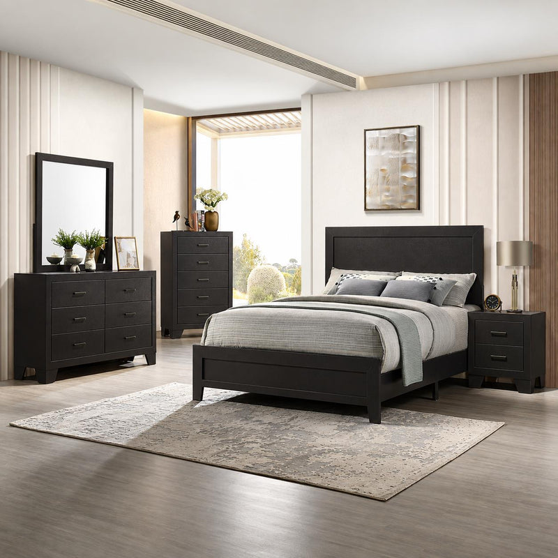 Durham - Espresso Panel Queen Bed, Dresser, Mirror, Chest, Nightstand - B371-QDMCN