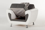 Duru Love Seat (Plato Dark Gray) 2 Pieces - Gate FurnitureLoveseat