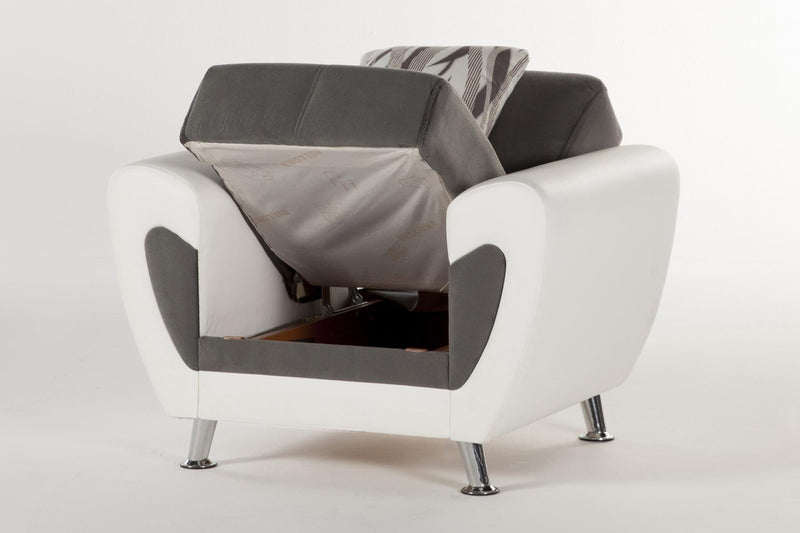 Duru Love Seat (Plato Dark Gray) 2 Pieces - Gate FurnitureLoveseat