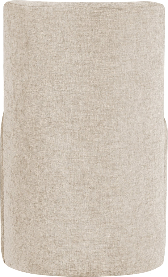 Duvina Chenille Performance Fabric Upholstered Dining Chair in Beige - 11050Beige-C