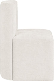Duvina Chenille Performance Fabric Upholstered Dining Chair in Cream - 11050Cream-C