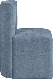 Duvina Chenille Performance Fabric Upholstered Dining Chair in Light Blue - 11050LtBlu-C