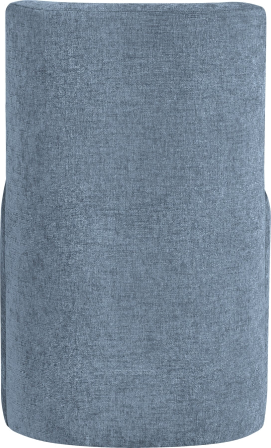 Duvina Chenille Performance Fabric Upholstered Dining Chair in Light Blue - 11050LtBlu-C