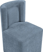 Duvina Chenille Performance Fabric Upholstered Dining Chair in Light Blue - 11050LtBlu-C