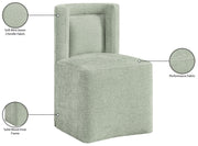 Duvina Chenille Performance Fabric Upholstered Dining Chair in Mint - 11050Mint-C
