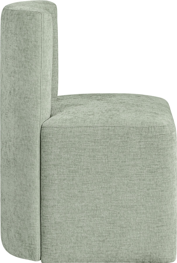 Duvina Chenille Performance Fabric Upholstered Dining Chair in Mint - 11050Mint-C