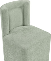 Duvina Chenille Performance Fabric Upholstered Dining Chair in Mint - 11050Mint-C
