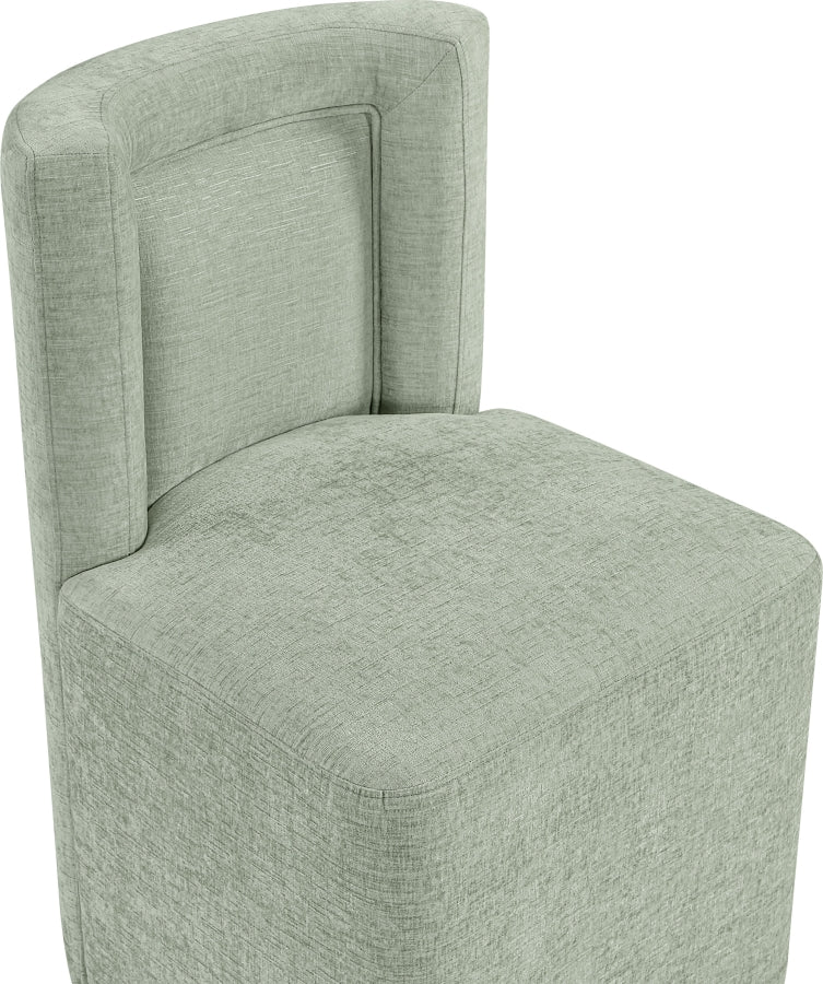 Duvina Chenille Performance Fabric Upholstered Dining Chair in Mint - 11050Mint-C