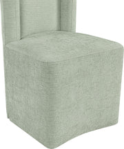 Duvina Chenille Performance Fabric Upholstered Dining Chair in Mint - 11050Mint-C