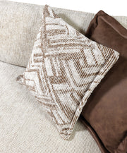 Dylan Ivory Linen 3 - Piece Curved 126" Sectional with Ottoman - Gate FurnitureSectional