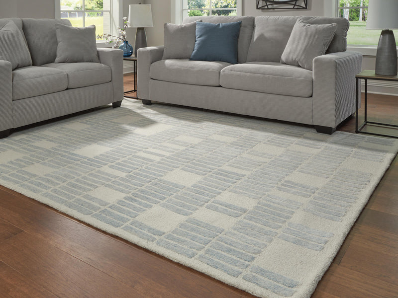 Dylanton Ivory/Blue 7'8" x 10' Area Rug - R407811