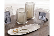 Dympna Silver Finish Accessory Set (Set of 5) - Gate FurnitureTable Accessory Set