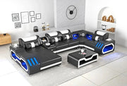 E - 18 Black & White Sectional Set - Gate FurnitureSectional