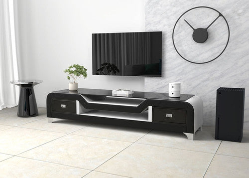 E-20 TV STAND BLACK & WHITE - E-20 TV STAND BLACK & WHITE