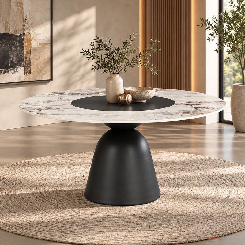 Eamon Round Dining Table W/Ceramic Top - DN05455