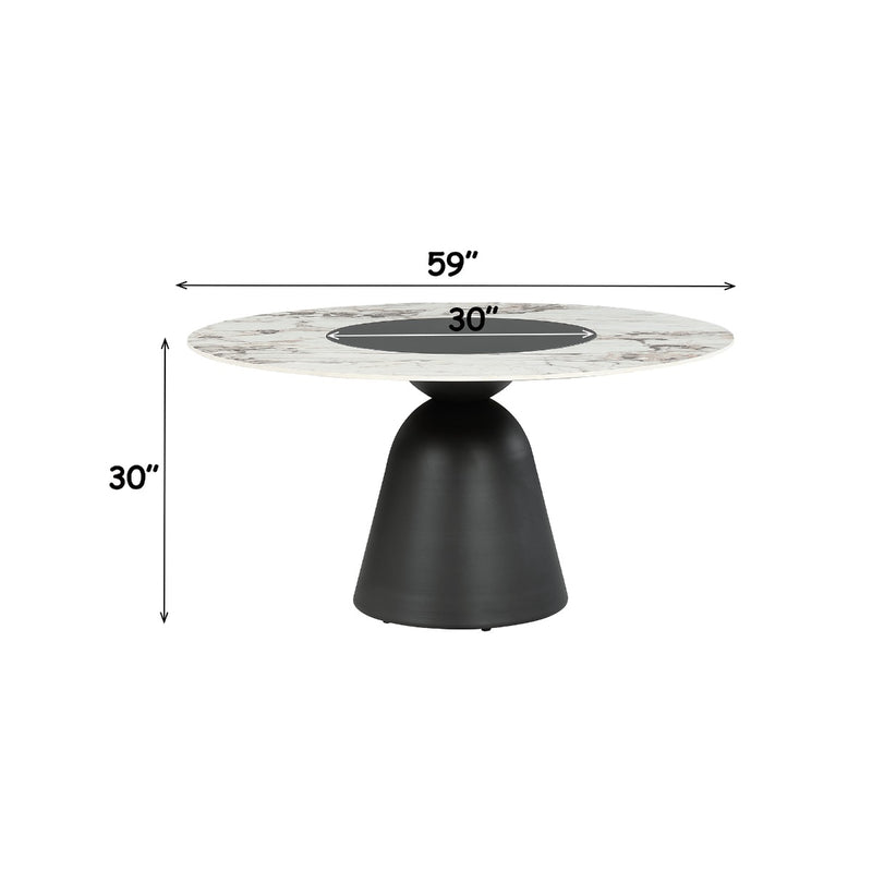 Eamon Round Dining Table W/Ceramic Top - DN05455