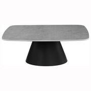 Eason 2-piece Cocktail Coffee Table Set Concrete and Black - 703500