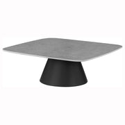 Eason 2-piece Cocktail Coffee Table Set Concrete and Black - 703500