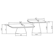 Eason 2-piece Coffee Table Set Walnut and Black - 710010