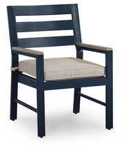 East Beach Navy Blue/Driftwood Outdoor Arm Chair with Cushion (Set of 2) - PCP587-601A