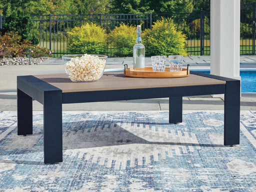 East Beach Navy Blue/Driftwood Outdoor Coffee Table - PCP587-701