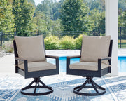 East Beach Outdoor Dining Table and 4 Chairs in Navy Blue/Driftwood - PKG024597
