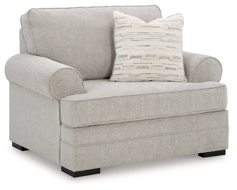 Eastonbridge Sofa Chaise, Chair, and Ottoman in Shadow - PKG018533