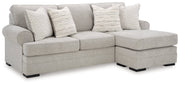 Eastonbridge Sofa Chaise, Chair, and Ottoman in Shadow - PKG018533