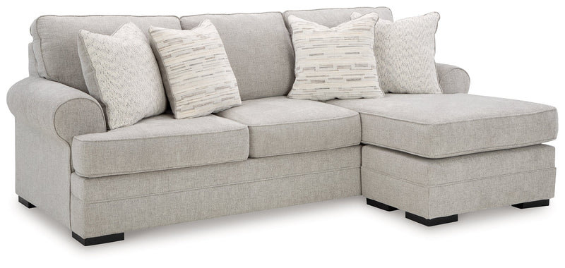 Eastonbridge Sofa Chaise, Chair, and Ottoman in Shadow - PKG018533