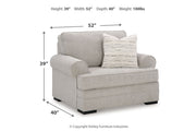 Eastonbridge Sofa Chaise, Oversized Chair, and Ottoman - Gate FurnitureSectional