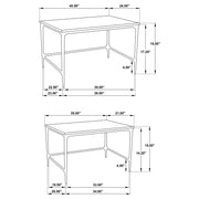 Ebby 2-piece Genuine Marble Top Nesting Coffee Tables White - 710740
