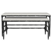 Ebby 2-piece Genuine Marble Top Nesting Coffee Tables White - 710740
