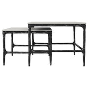 Ebby 2-piece Genuine Marble Top Nesting Coffee Tables White - 710740