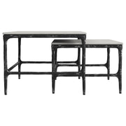 Ebby 2-piece Genuine Marble Top Nesting Coffee Tables White - 710740