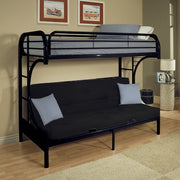 Eclipse Twin/Full Futon Bunk Bed - 02091W-BK