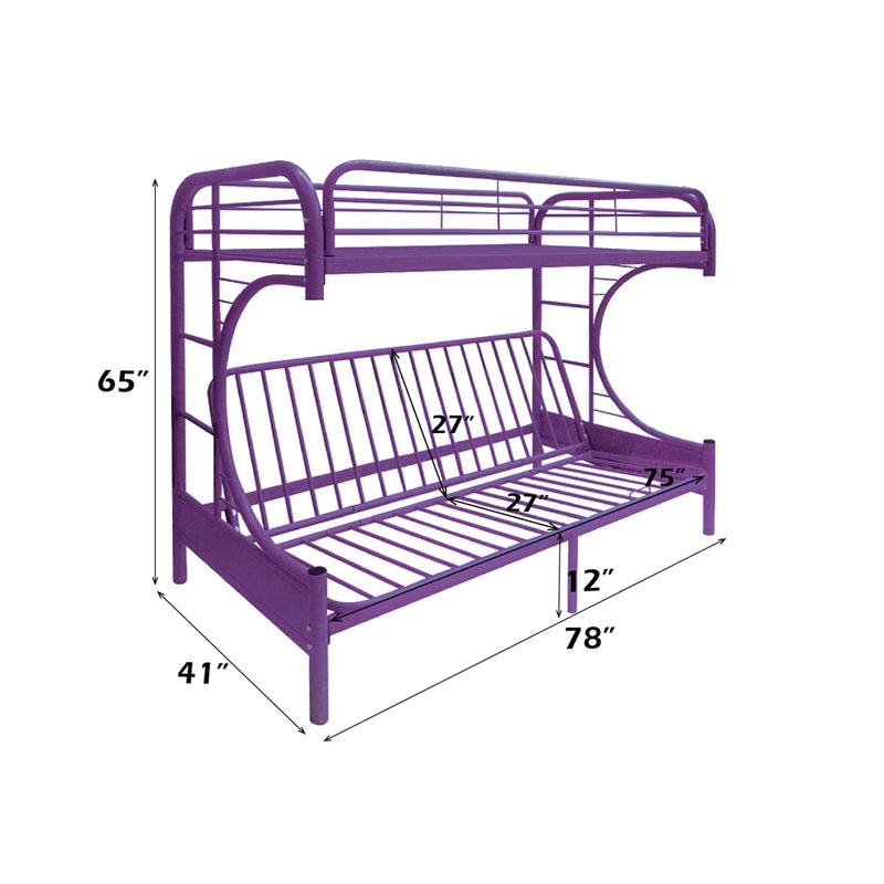 Eclipse Twin/Full Futon Bunk Bed - 02091W-PU
