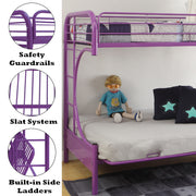 Eclipse Twin/Full Futon Bunk Bed - 02091W-PU