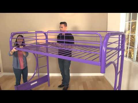 Eclipse Twin/Full Futon Bunk Bed - 02091W-PU