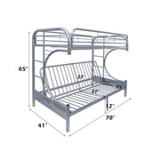 Eclipse Twin/Full Futon Bunk Bed - 02091W-SI
