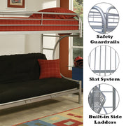Eclipse Twin/Full Futon Bunk Bed - 02091W-SI