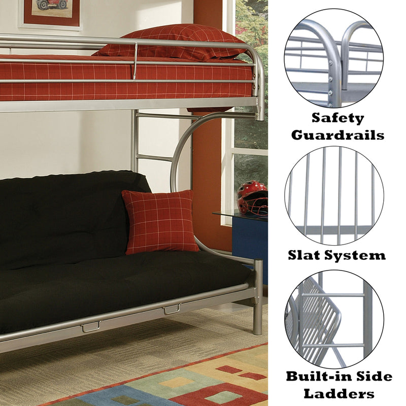 Eclipse Twin/Full Futon Bunk Bed - 02091W-SI